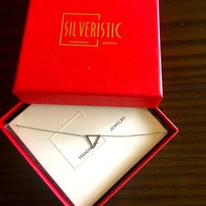 Silveristic sterling silver triangle necklace